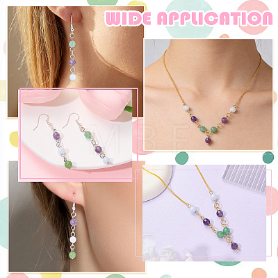 16Pcs 4 Colors Natural Amethyst Pendant and  Connector Charms Sets PALLOY-SW00081-1