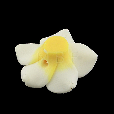 Handmade Polymer Clay 3D Flower Plumeria Beads CLAY-Q192-20mm-14-1