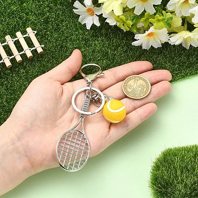 Alloy & Cloth Fabric Pendant Keychains KEYC-YW00298-1