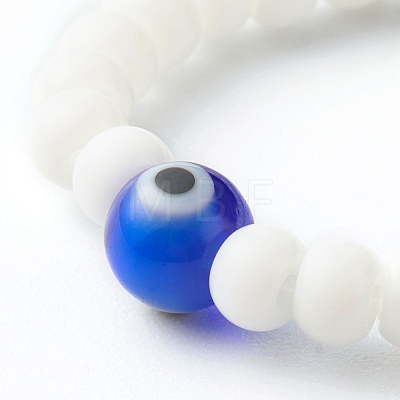 Handmade Glass Beads Stretch Rings RJEW-JR00373-1