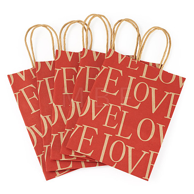 10Pcs Valentine's Day Paper Bags CARB-TADJ0001-01E-1