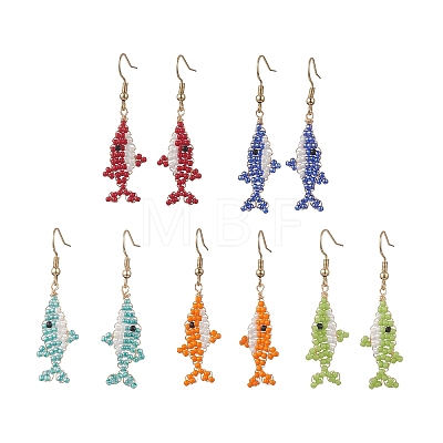 Handmade Glass Seed Beaded Dangle Earrings EJEW-MZ00721-1