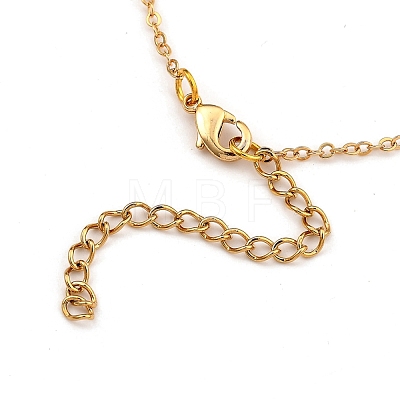 Brass Micro Pave Clear Cubic Zirconia Pendant Necklaces X-NJEW-JN02980-1