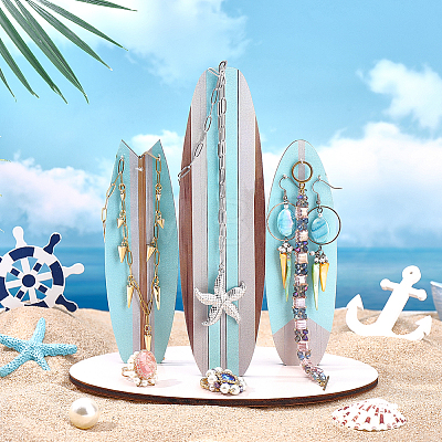Wooden Jewelry Organizer Display Towers ODIS-SP0001-19B-1