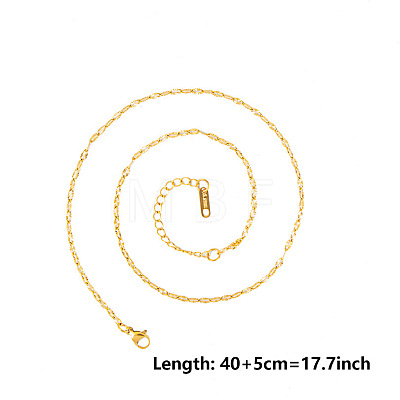 Unisex 304 Stainless Steel Dapped Chains Necklaces CH3295-2-1