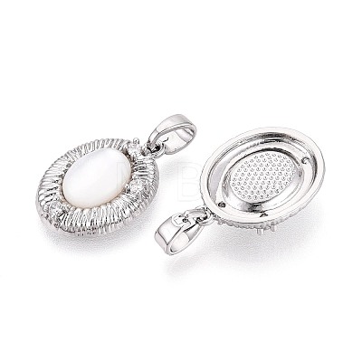 Natural White Shell Pendants KK-N287-23P-1