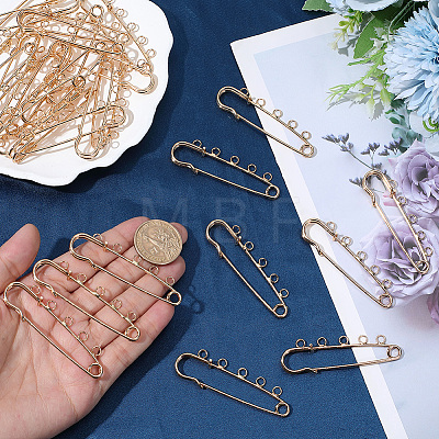 30Pcs Iron Brooch Findings IFIN-SC0002-10A-KCG-1