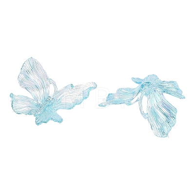 Transparent Plastic Pendants KY-N025-44C-1