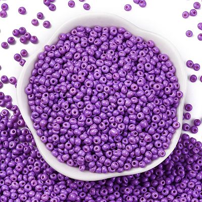 8/0 Baking Paint Glass Seed Beads SEED-M012-02A-40-1