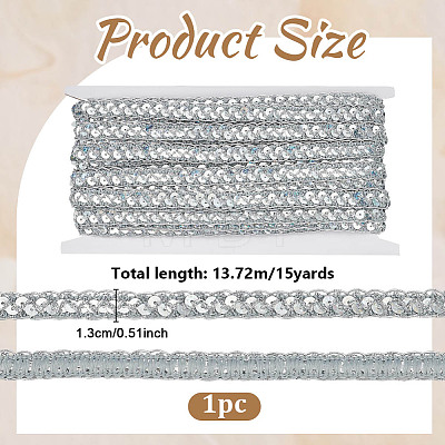 Polyester Braided Lace Trim OCOR-WH0007-142A-1