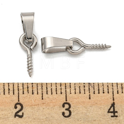 Tarnish Resistant 304 Stainless Steel Screw Eye Pin Peg Bails STAS-R233-01B-P-1