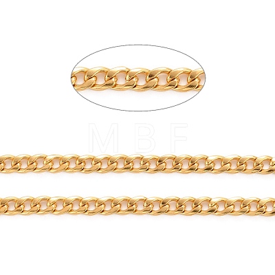 Vacuum Plating 304 Stainless Steel Cuban Link Chains CHS-K016-02B-G-1