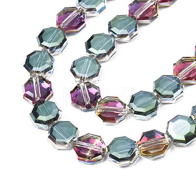 Electroplate Translucent Glass Beads Strands EGLA-N002-27-D02-1