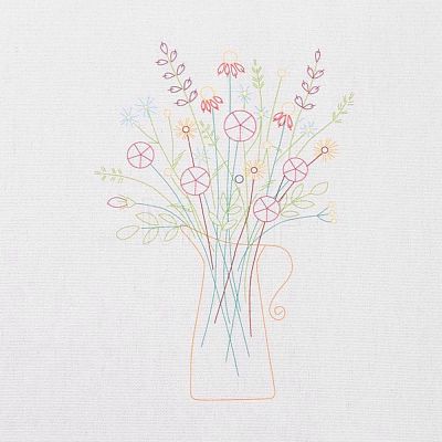 DIY Embroidery Fabric with Eliminable Pattern DIY-P032-B03-1