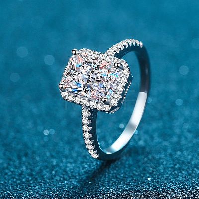 925 Sterling Silver Micro Pave Cubic Zirconia Finger Rings for Women WG8E258-19-1