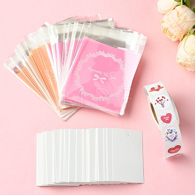 200Pcs Paper Earring Display Card CDIS-FS0001-15-1