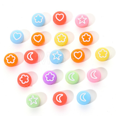 Opaque Acrylic Beads MACR-YW0001-18E-1