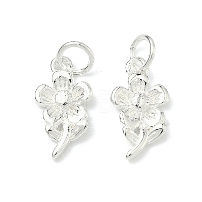 925 Sterling Silver Flower Charms STER-A050-05S-1