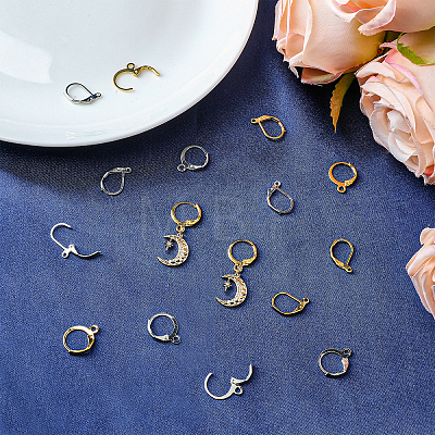 200Pcs 4 Style Iron Leverback Earring Findings EJEW-FH0001-07-1