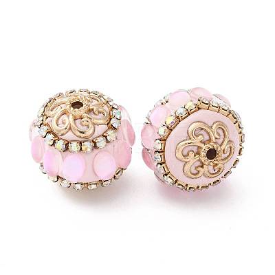 Handmade Resin Indonesia Round Beads IPDL-P005-20KCG-01-1