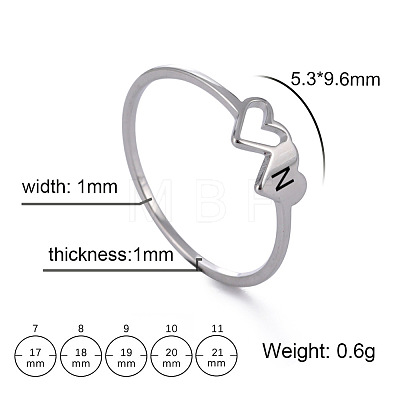 304 Stainless Steel Finger Rings for Women Men FS-WGB974C-42-1