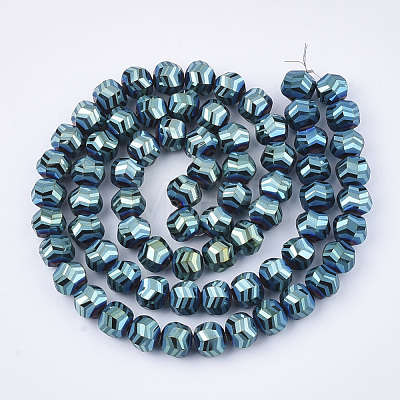 Electroplate Glass Beads Strands EGLA-T018-01-B01-1