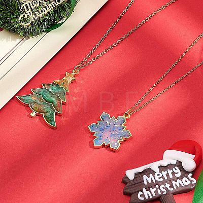 Olycraft Christmas Zinc Alloy Open Back Bezel Pendants PALLOY-OC0001-81G-1