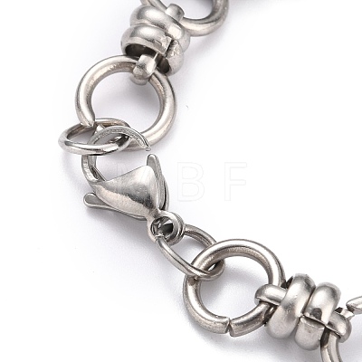 304 Stainless Steel Link Chain Bracelets X-BJEW-Z011-10P-1