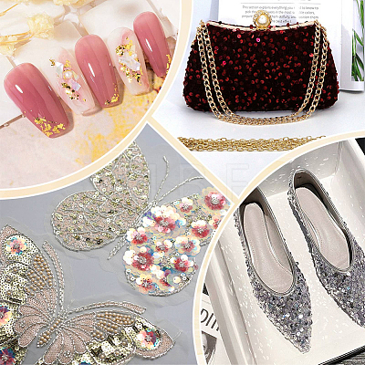 180G 6 Colors Plastic Sequins Beads PVC-CP0001-04-1