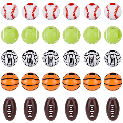 300Pcs 5 Styles Craft Style Acrylic Beads MACR-PA0001-67-1