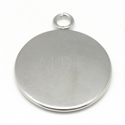 Tarnish Resistant 304 Stainless Steel Pendant Cabochon Settings LS-STAS-T008-130-1
