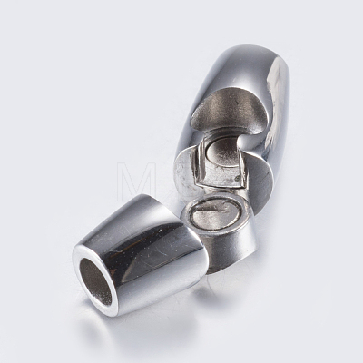 304 Stainless Steel Magnetic Clasps with Glue-in Ends STAS-P181-36P-1