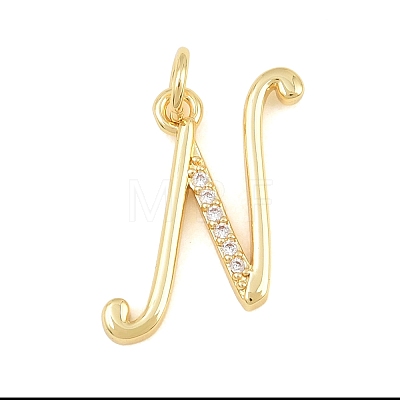 Brass Micro Pave Clear Cubic Zirconia Pendants CU-CBA7939-01N-G-1