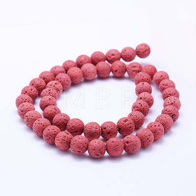 Natural Lava Rock Beads Strands G-F531-8mm-G11-1