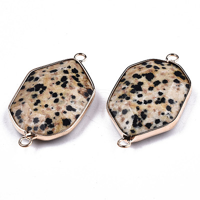 Natural Dalmatian Jasper Links Connectors G-T131-48G-04-1