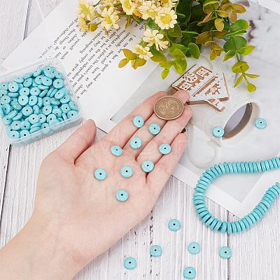 2 Strands Synthetic Turquoise Beads Strands G-AR0005-31-1