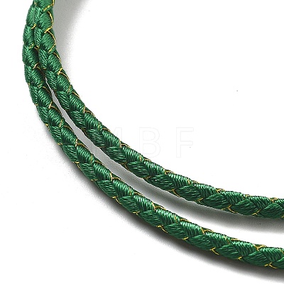 Polyester Cord Braided Necklace Makings MAK-L043-03G-15-1