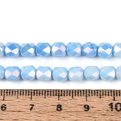 Anti-Tarnish Electroplate Glass Beads Strands GLAA-N057-6mm-01-1