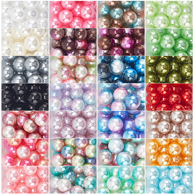 Olycraft 1120Pcs 28 Colors Acrylic Imitation Pearl Beads OACR-OC0001-12-1
