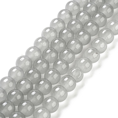 Imitation Jade Glass Beads Strands DGLA-S076-8mm-30-1