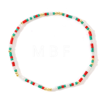 Minimalist Plastic & Brass Beads Stretch Bracelets for Women MY0437-8-1