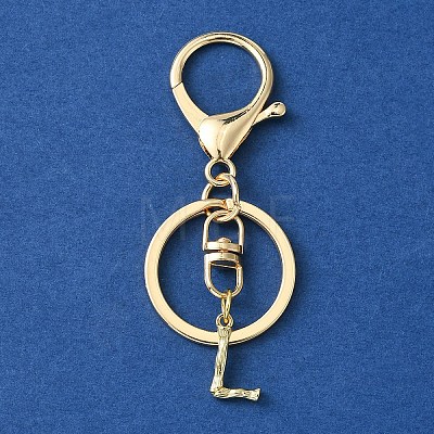 Alloy Initial Letter Charm Keychains KEYC-YW00006-12-1