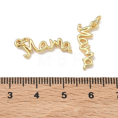 Mother's Day Brass Pendants KK-Z153-12G-1