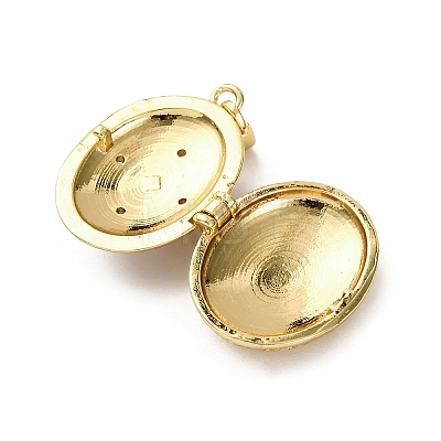 Brass Enamel Locket Pendants X-KK-F912-06G-1