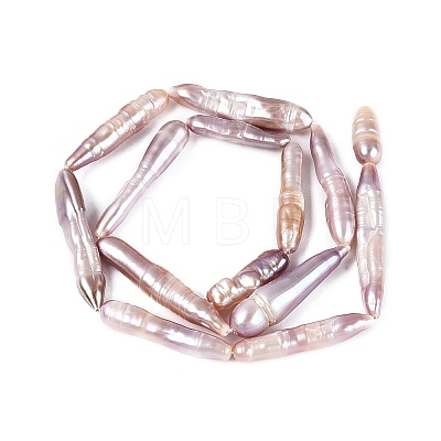 Natural Baroque Stick Pearl Keshi Pearl Beads Strands PEAR-N021-19-01C-1