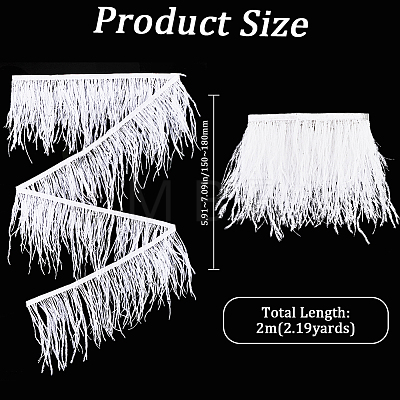 2M Fashion Ostrich Feather Trimming DIY-GF0009-45A-02-1
