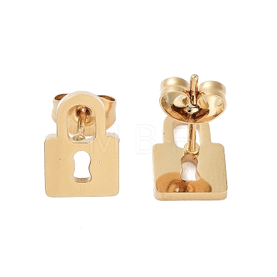 Vacuum Plating 304 Stainless Steel Stud Earrings for Women EJEW-A048-40C-G-1