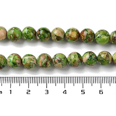 Natural Imperial Jasper Beads Strands G-I122-8mm-27-1