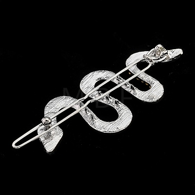 Alloy Rhinestone Hair Barrettes PHAR-B085-02P-1