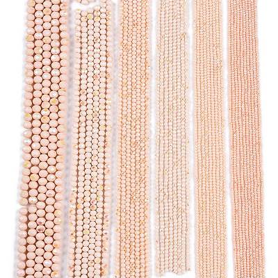 Electroplate Opaque Solid Color Glass Beads Strands LS-EGLA-A044-P8mm-L05-1